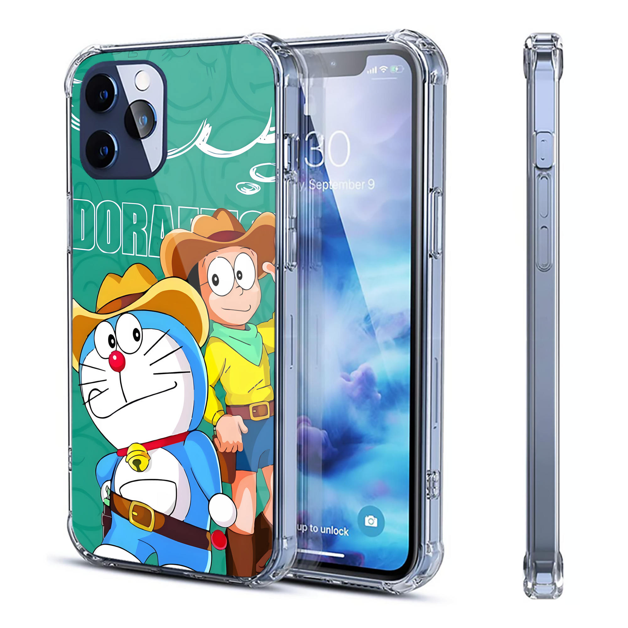 （画像用） ドラえもん Doraemon 【iPhone 12シリーズ対応】透明スマホケース（クリアソフトケース）